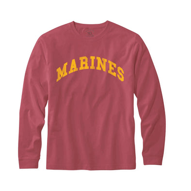 Marines Collegiate Long Sleeve T-Shirt, Crimson