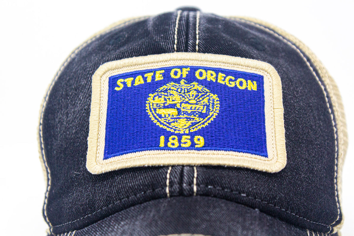 Oregon Flag Patch Trucker Hat, Black – SL Revival