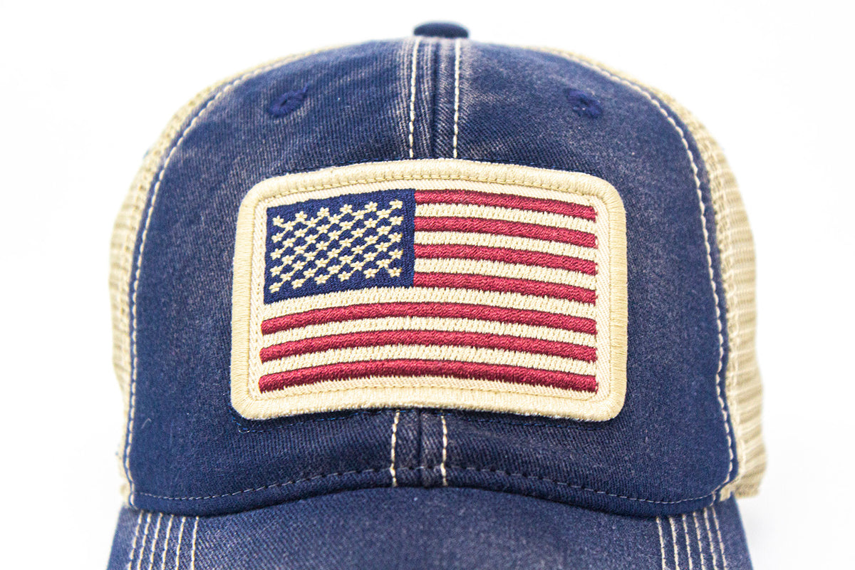 US Flag S&C Trucker Cap – San Antonio Hat Company