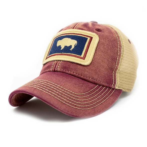 Wyoming Flag Patch Trucker Hat