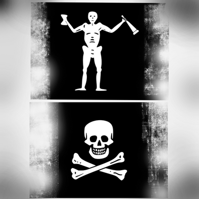 Black Sam Bellamy the Pirate - the Jolly Roger Flag