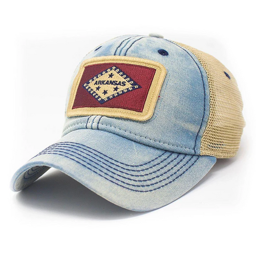 Arkansas Flag Patch Trucker Hat