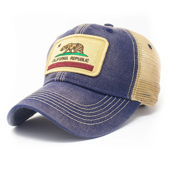 California Flag Patch Trucker Hat