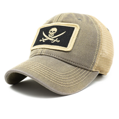 Calico Jack Skull and Swords Pirate Flag Trucker Hat