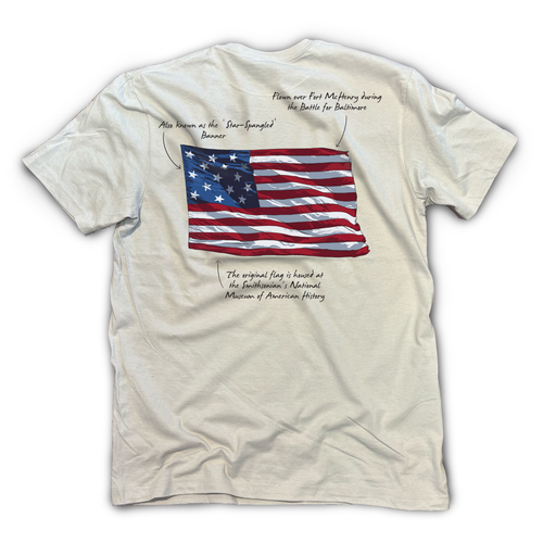 1812 USA Flag Fact Shirt, S/S, Ice Grey