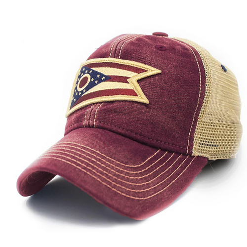 Ohio Flag Patch Trucker Hat