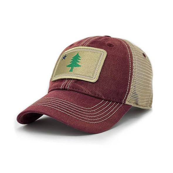 1901 Maine Pine Tree Flag Trucker Hat