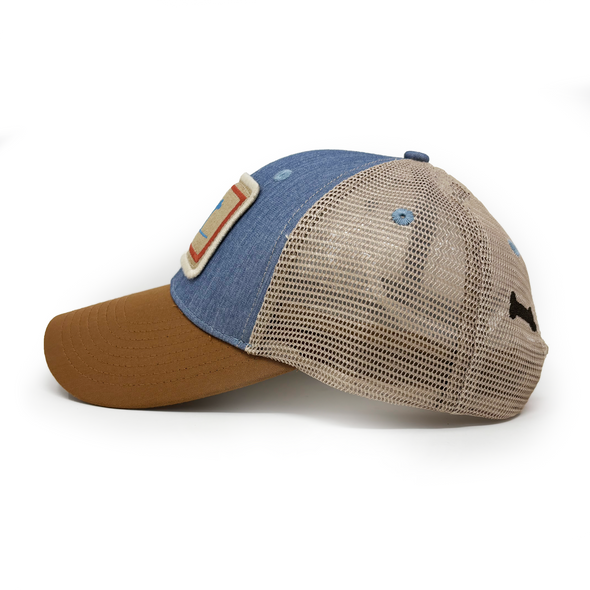 Surfing Dog Structured Trucker Hat