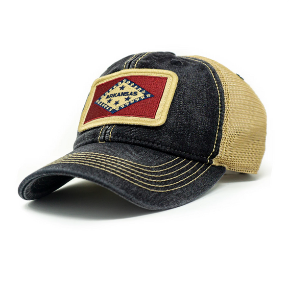 Arkansas Flag Patch Trucker Hat