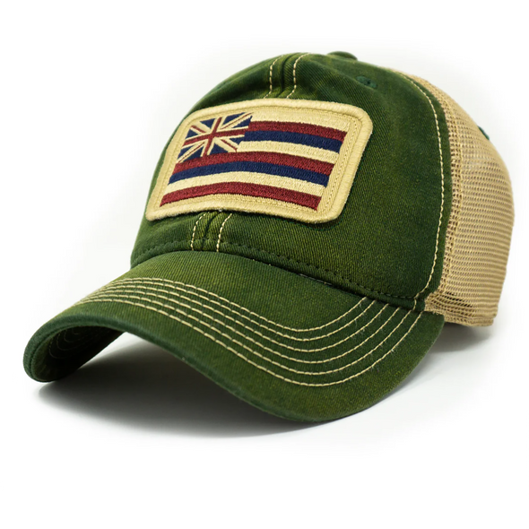 Hawaii Flag Patch Trucker Hat