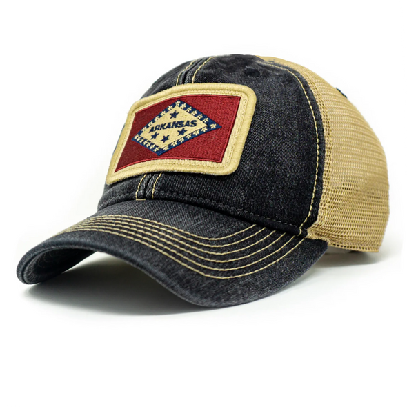 Arkansas Flag Patch Trucker Hat