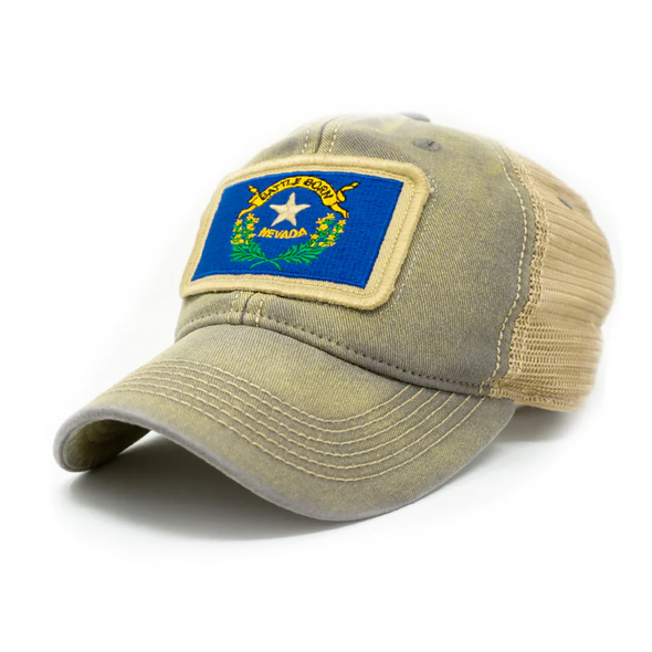 Nevada Flag Patch Trucker Hat