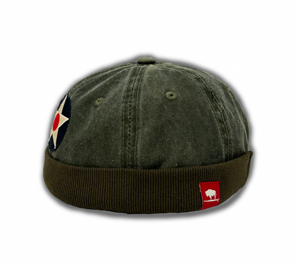 US Army Air Corp Insignia Docker Hat, Olive