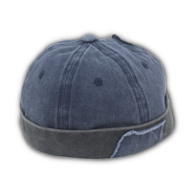 Docker Hat, Denim with Black Detail