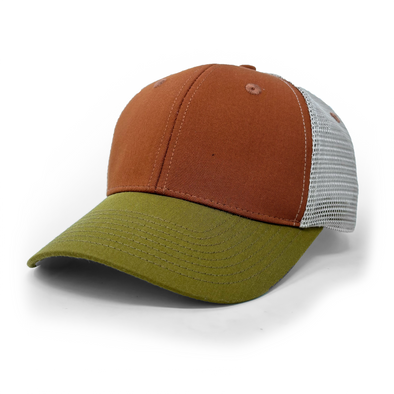 NEW Blank Structured Trucker Ballcap, Desert Palm