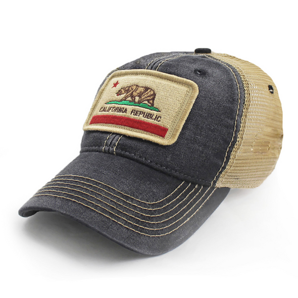 California Flag Patch Trucker Hat