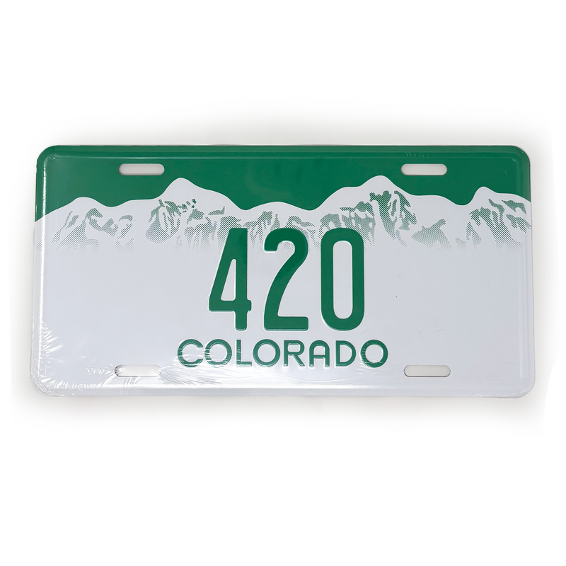 Colorado State Flag 420 License Plate