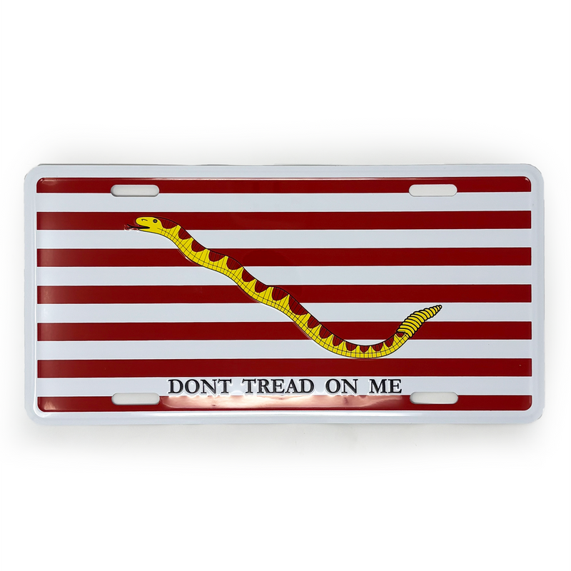 First Navy Jack Don't Tread on Me Flag License Plate