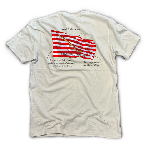 First Navy Jack Don't Tread on Me Flag Fact Shirt, S/S, Ice Grey