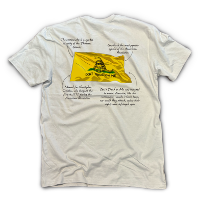 Gadsden Don't Tread on Me Flag Fact Shirt, S/S, Ice Grey