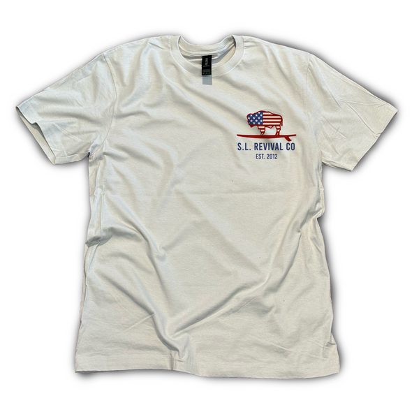 1812 USA Flag Fact Shirt, S/S, Ice Grey