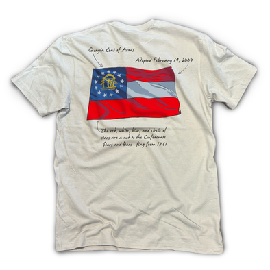 Georgia Flag Fact Shirt, S/S, Ice Grey