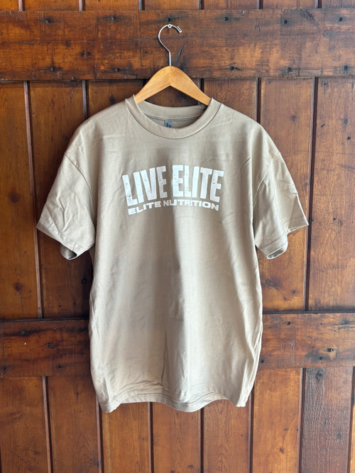 Elite Nutrition Heavyweight T-Shirt, S/S, Tan