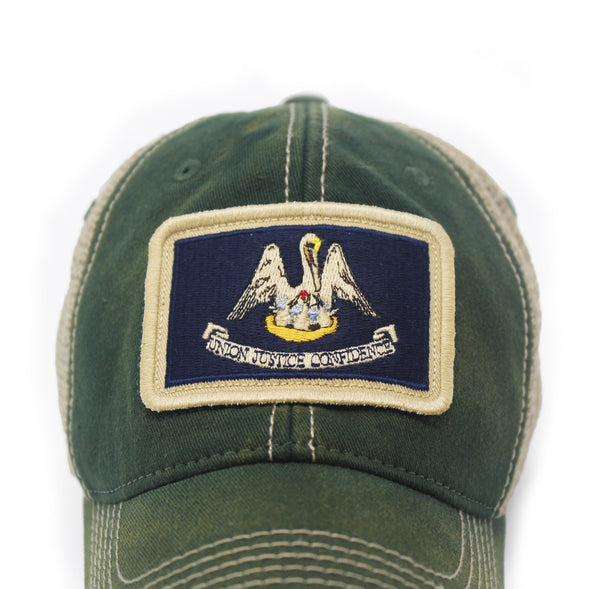 Louisiana Flag Patch Trucker Hat