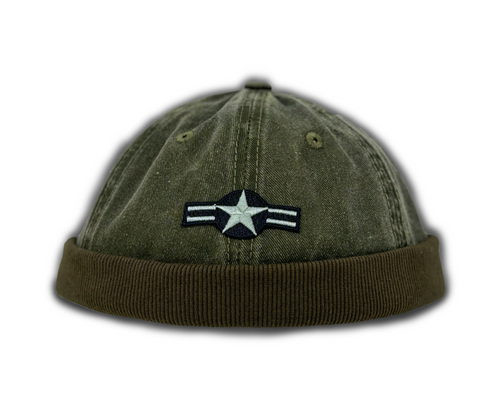 US Air Force Low Vis Insignia Docker Hat, Olive