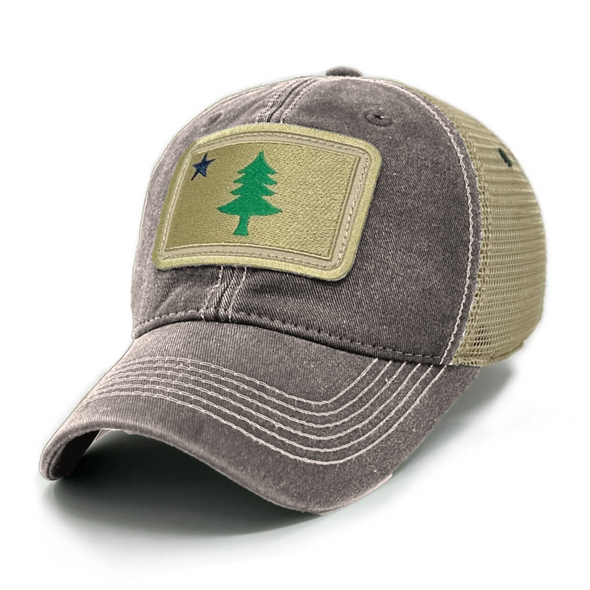 1901 Maine Pine Tree Flag Trucker Hat