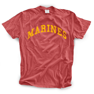 Marines Collegiate Short Sleeve T-Shirt, Crimson