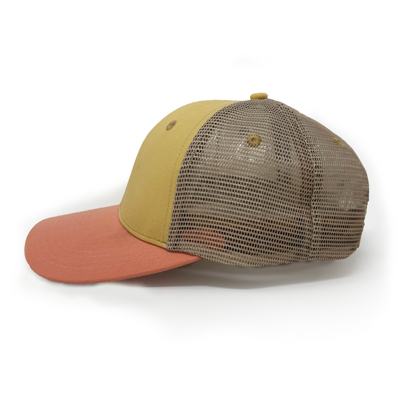 NEW Blank Structured Trucker Ballcap, Sandhills Gold