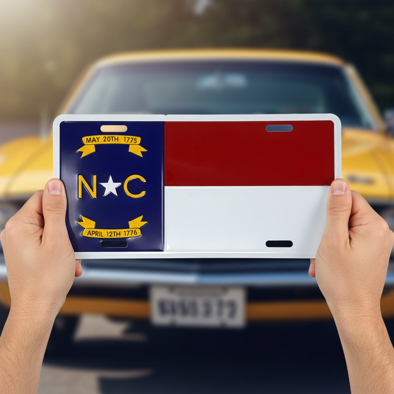 North Carolina Flag License Plate