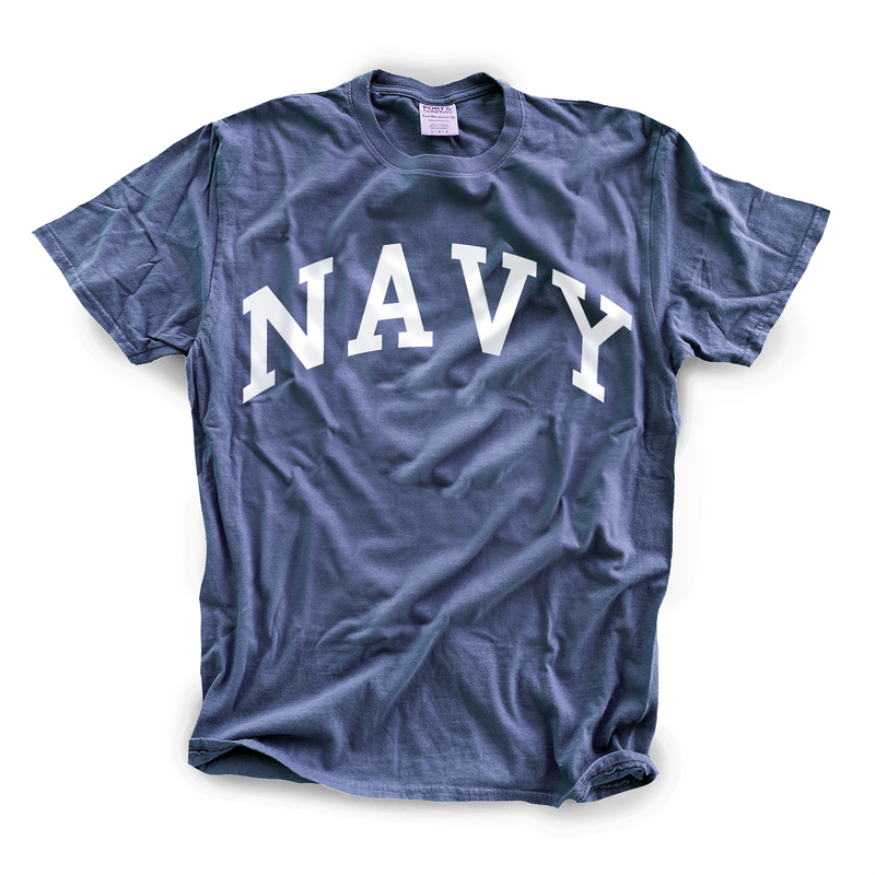 Navy Collegiate Short Sleeve T-Shirt, Navy Blue