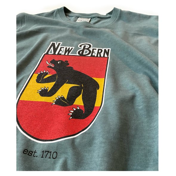 New Bern Shield T-Shirt, S/S, Nordic Green