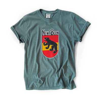 New Bern Shield T-Shirt, S/S, Nordic Green