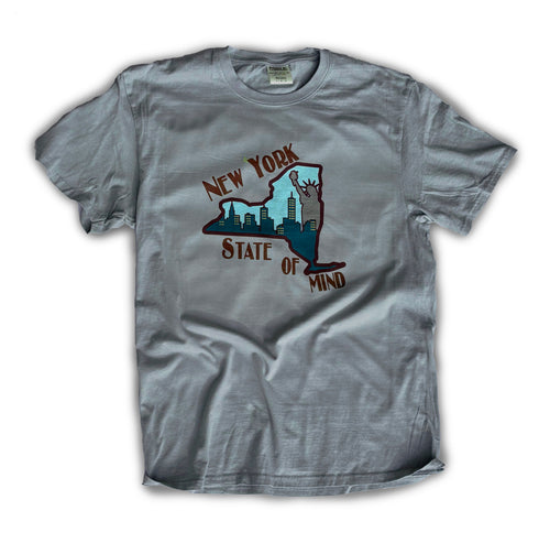 "New York State of Mind" T-Shirt, S/S, Dove Grey