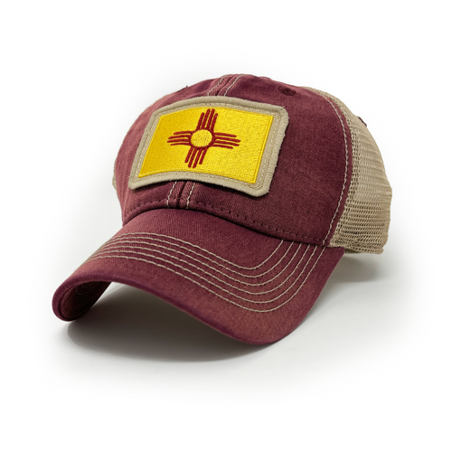 New Mexico Flag Patch Trucker Hat