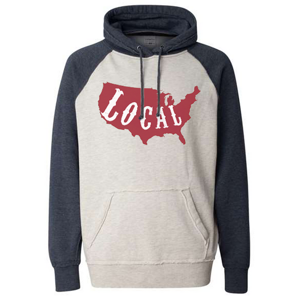 USA LOCAL Hippy Hoodie, Oatmeal and Navy