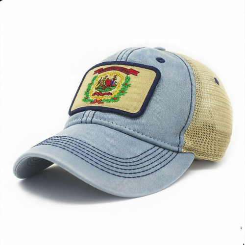 West Virginia Flag Patch Trucker Hat