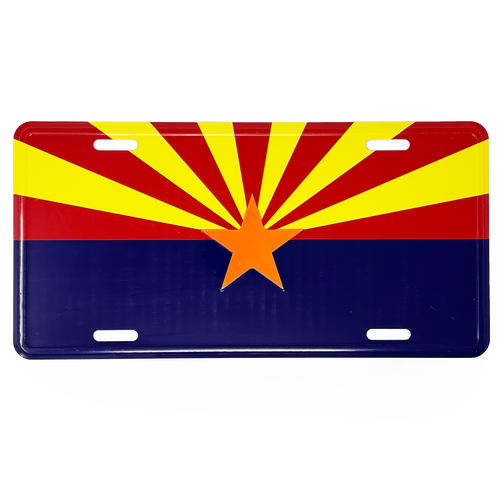 Arizona Flag License Plate