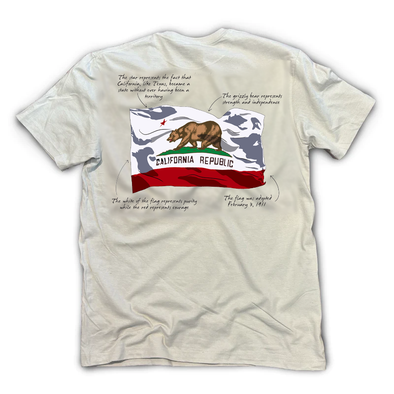 California Flag Fact Shirt, S/S, Ice Grey