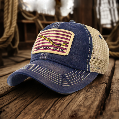 First Navy Jack Don't Tread on Me Flag Trucker Hat