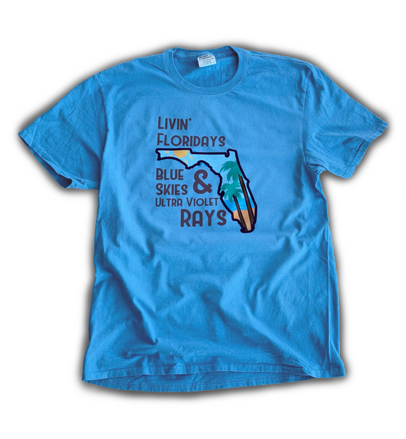 "Livin' Floridays" T-Shirt, S/S, Blue Moon