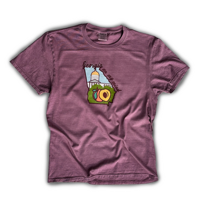 "Georgia On My Mind" T-Shirt, S/S, Wineberry