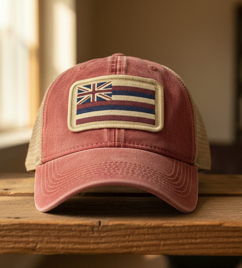 Hawaii Flag Patch Trucker Hat