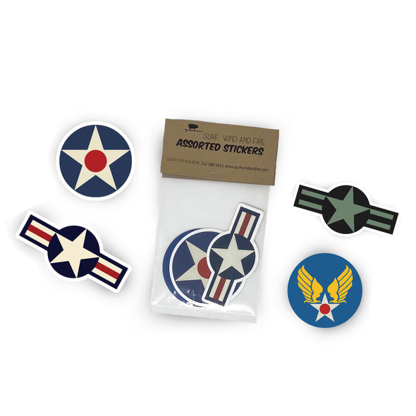 USA Military Aircraft Insignia Sticker Pack