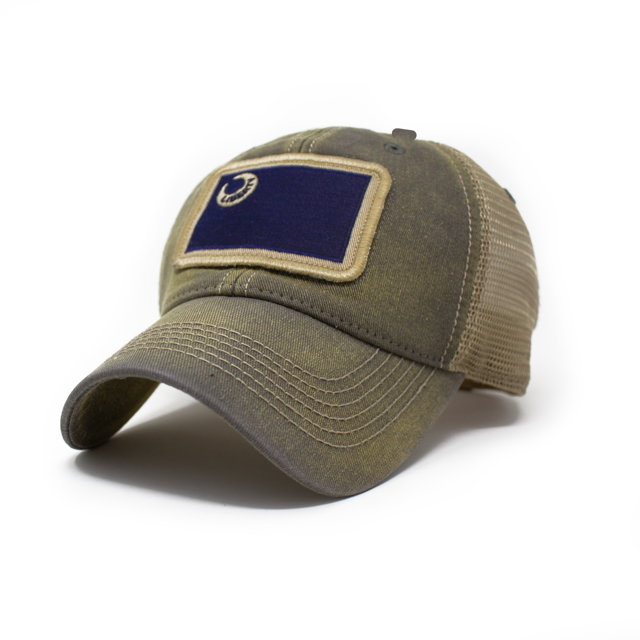 Moultrie Flag Patch Trucker Hat, Driftwood