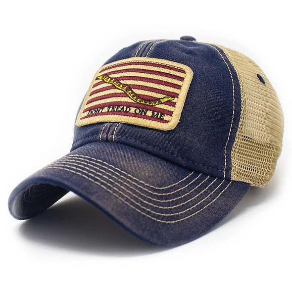 First Navy Jack Don't Tread on Me Flag Trucker Hat