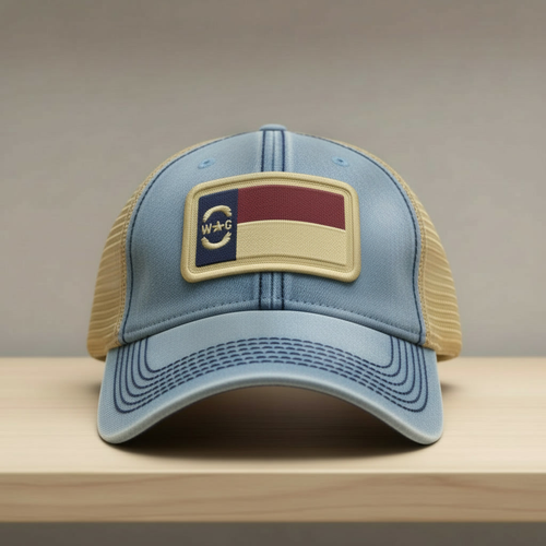 North Carolina Flag Patch Trucker Hat